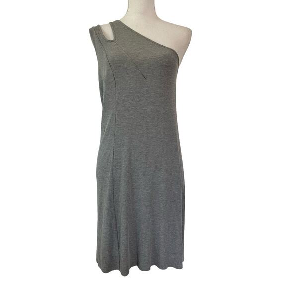 SKIMS Soft Lounge Cut Out One Shoulder Mini Dress Size 4X Heather Gray NWT - Picture 1 of 8